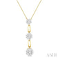 1/2 Ctw Lovebright Round Cut Diamond Paperclip Link Pendant With Chain in 14K Yellow and White Gold
