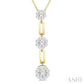 1/2 Ctw Lovebright Round Cut Diamond Paperclip Link Pendant With Chain in 14K Yellow and White Gold