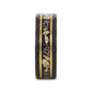 INFINIA Black Tungsten Band with Meteorite Inlay and Gold Flakes - 8mm
