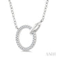 1/10 Ctw Round Cut Diamond Interlocked Circle Fashion Petite Pendant With Chain in 10K White Gold