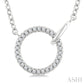 1/10 Ctw Round Cut Diamond Interlocked Circle Fashion Petite Pendant With Chain in 10K White Gold