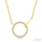 1/10 Ctw Round Cut Diamond Interlocked Circle Fashion Petite Pendant With Chain in 10K Yellow Gold