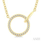 1/10 Ctw Round Cut Diamond Interlocked Circle Fashion Petite Pendant With Chain in 10K Yellow Gold