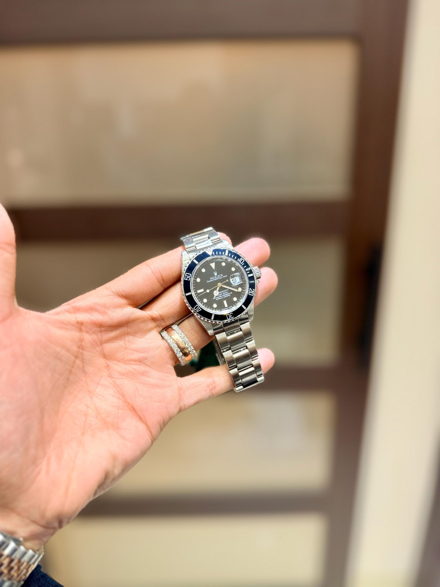 Rolex Vintage 16800 Submariner Stainless Steel Black Dail