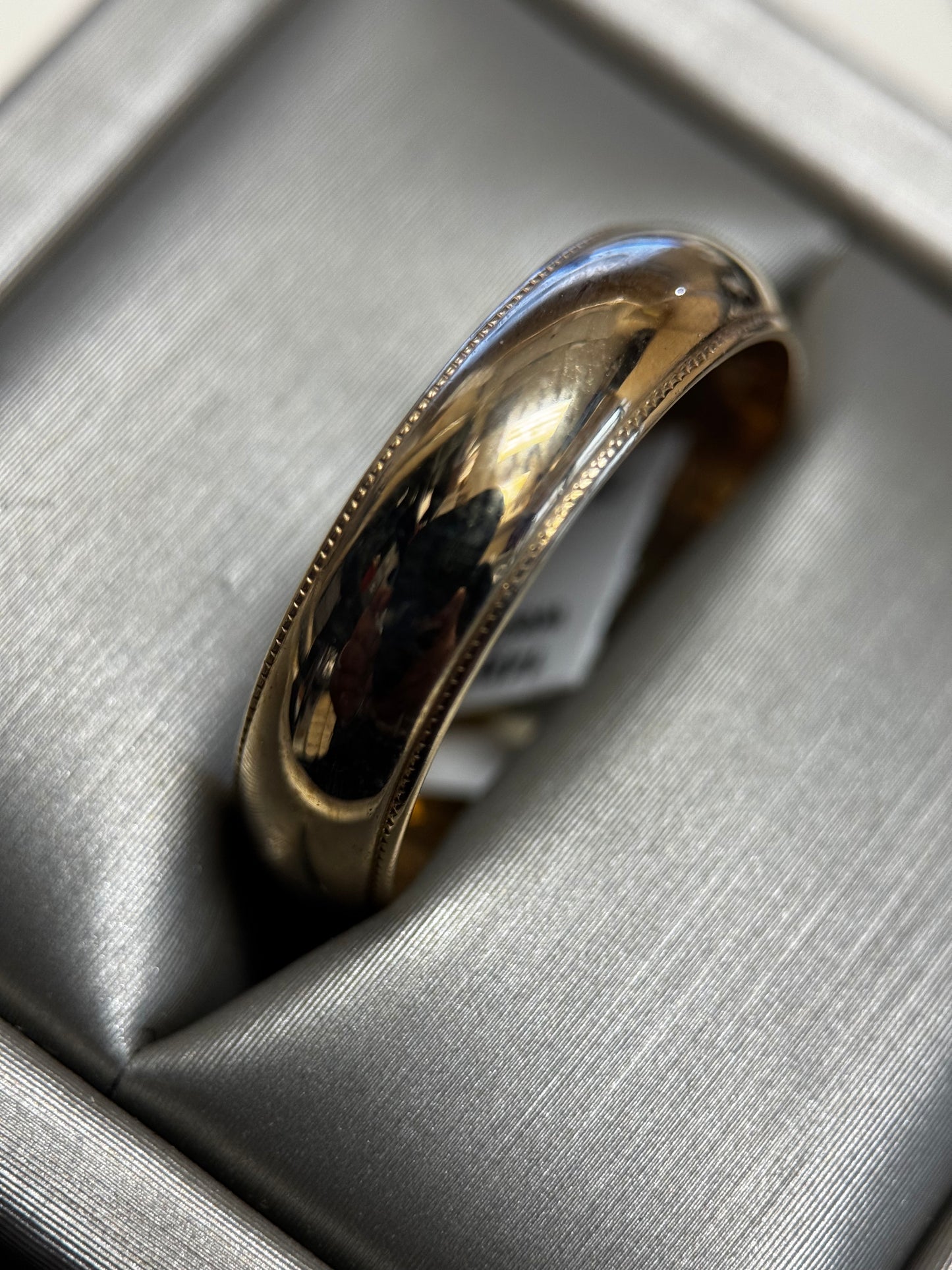 14k yellow gold Milgrain Wedding band