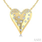 1/5 Ctw Round Cut Diamond Heart Mosaic Pendant With Chain in 10K Yellow Gold