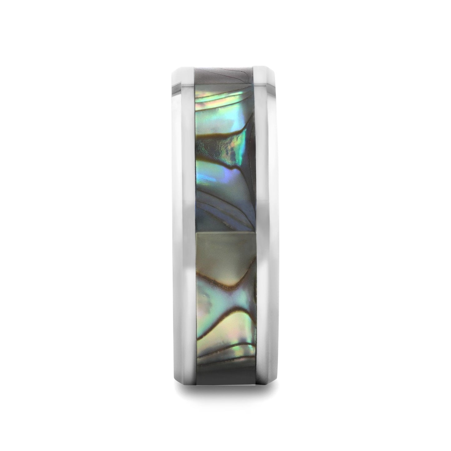 MAUI Tungsten Wedding Band with Mother of Pearl Inlay - 4mm - 10mm - 6mm
