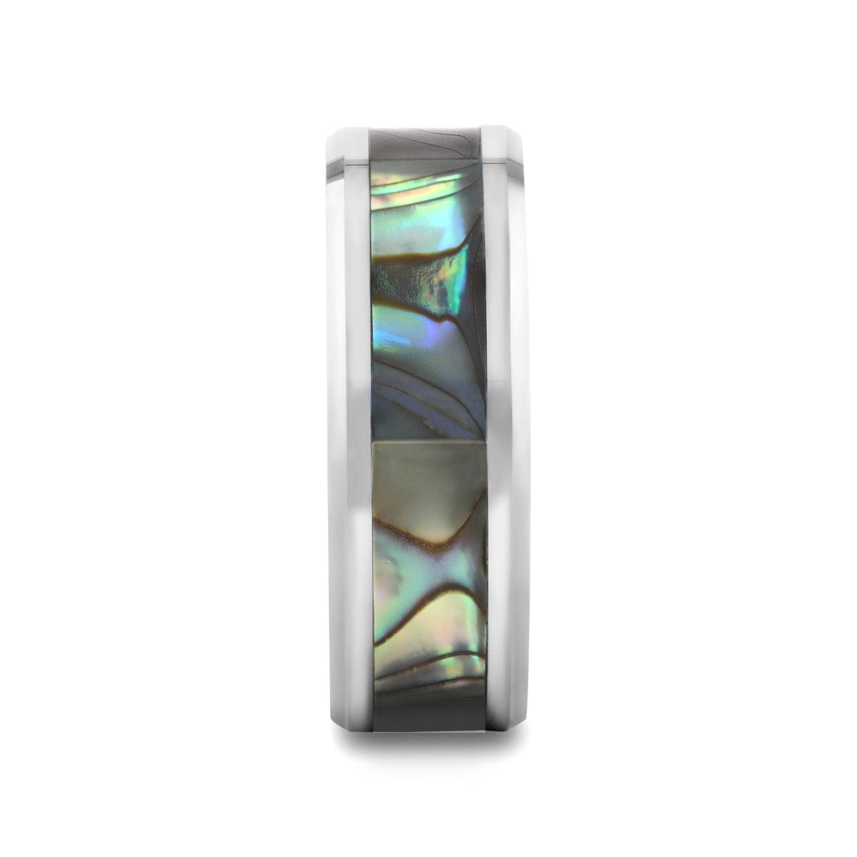 MAUI Tungsten Wedding Band with Mother of Pearl Inlay - 4mm - 10mm - 8mm