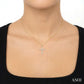 1/3 Ctw Floral Cross Fusion Baguette and Round Cut Diamond Fashion Pendant With Chain in 14K Yellow Gold
