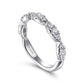 Gabriel & Co. 14K White Gold Diamond Cluster Marquis Station Ring .40CTW