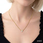 1/5 Ctw Bezel Set Pear Cut Diamond Curb Link Fashion Necklace in 14K Yellow Gold