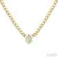 1/5 Ctw Bezel Set Pear Cut Diamond Curb Link Fashion Necklace in 14K Yellow Gold