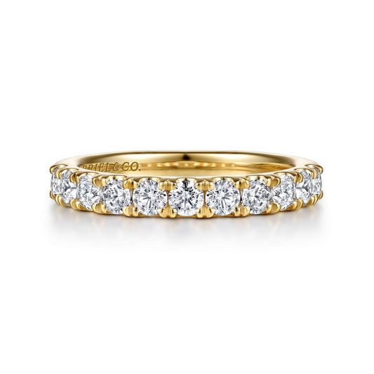 Gabriel & Co. 14K Yellow Gold Diamond Wedding Band .79CTW