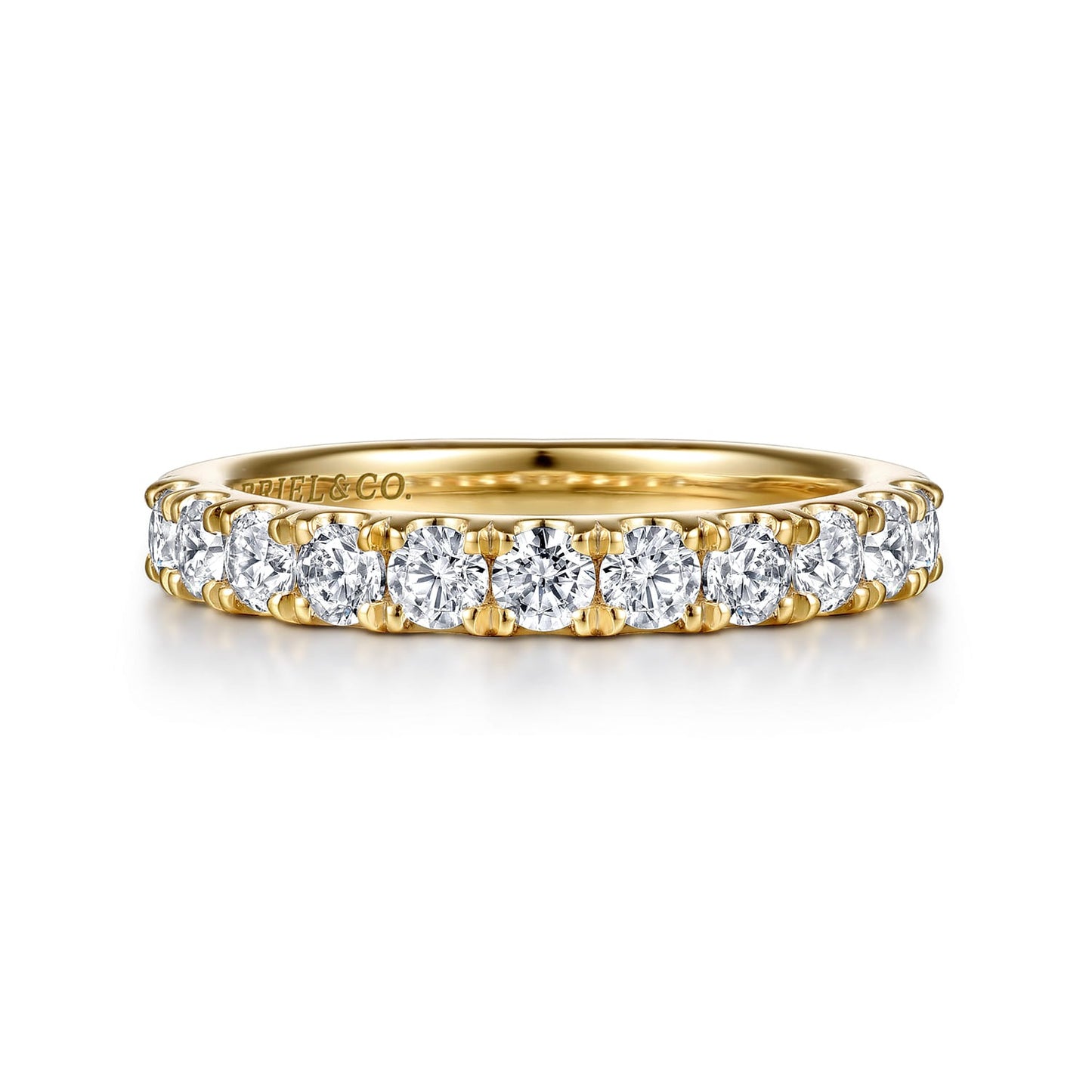 Gabriel & Co. 14K Yellow Gold Diamond Wedding Band .79CTW