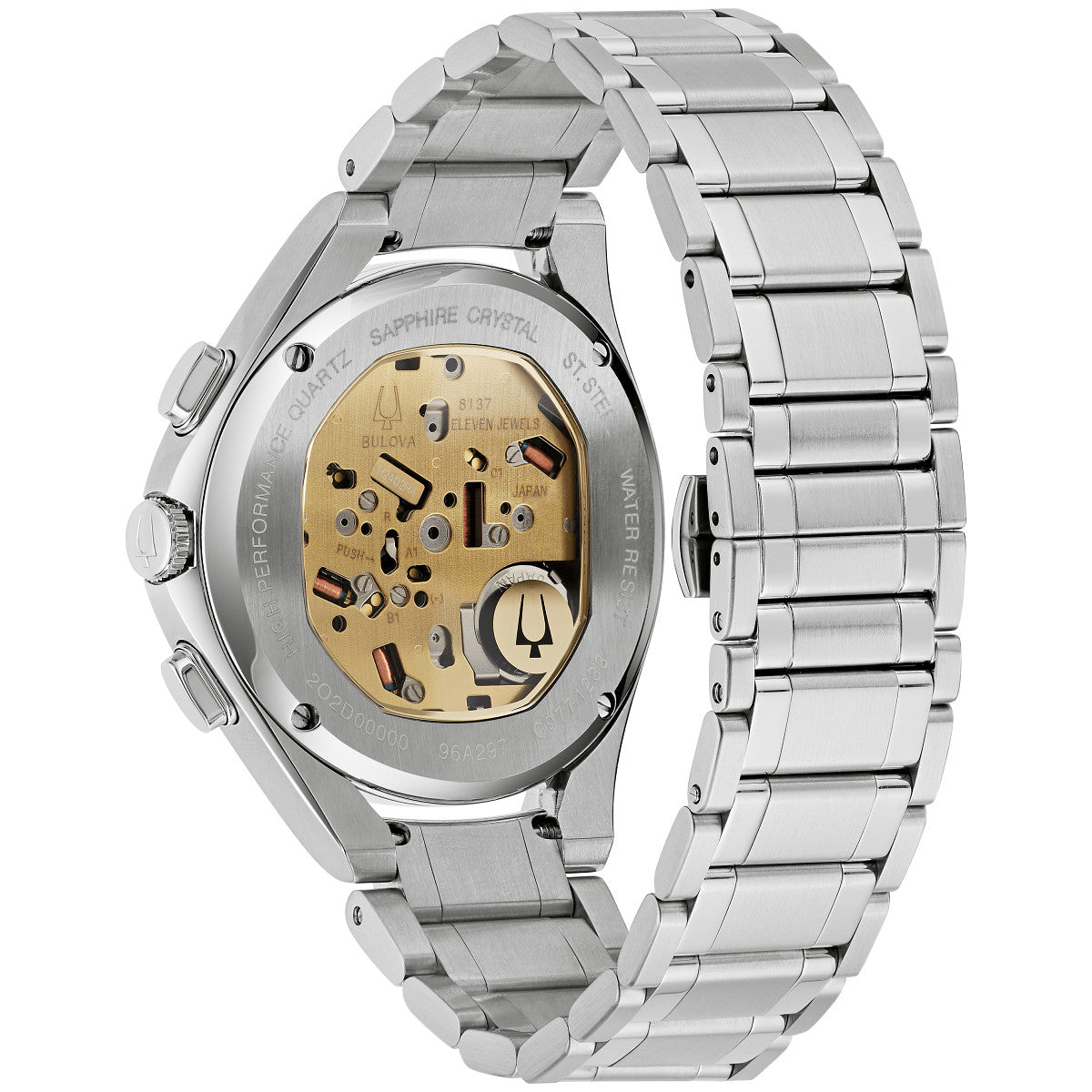 Bulova Curv 96A297, 44mm green dial stainless steel, Mens