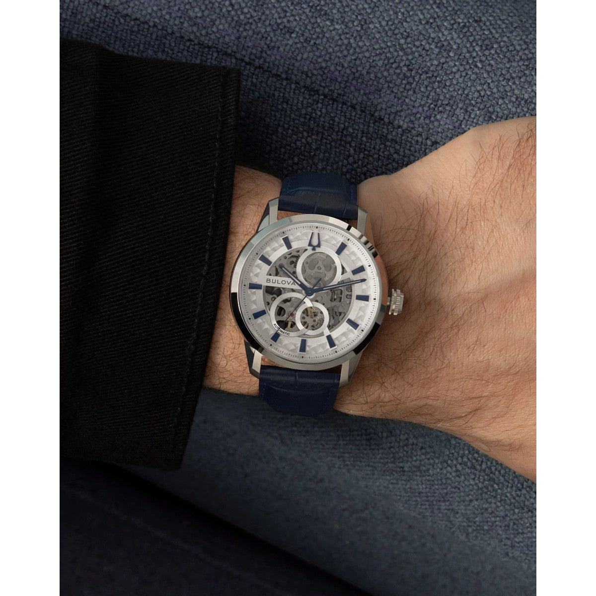 Bulova Sutton 96A330, 40mm dial stainless steel, Mens