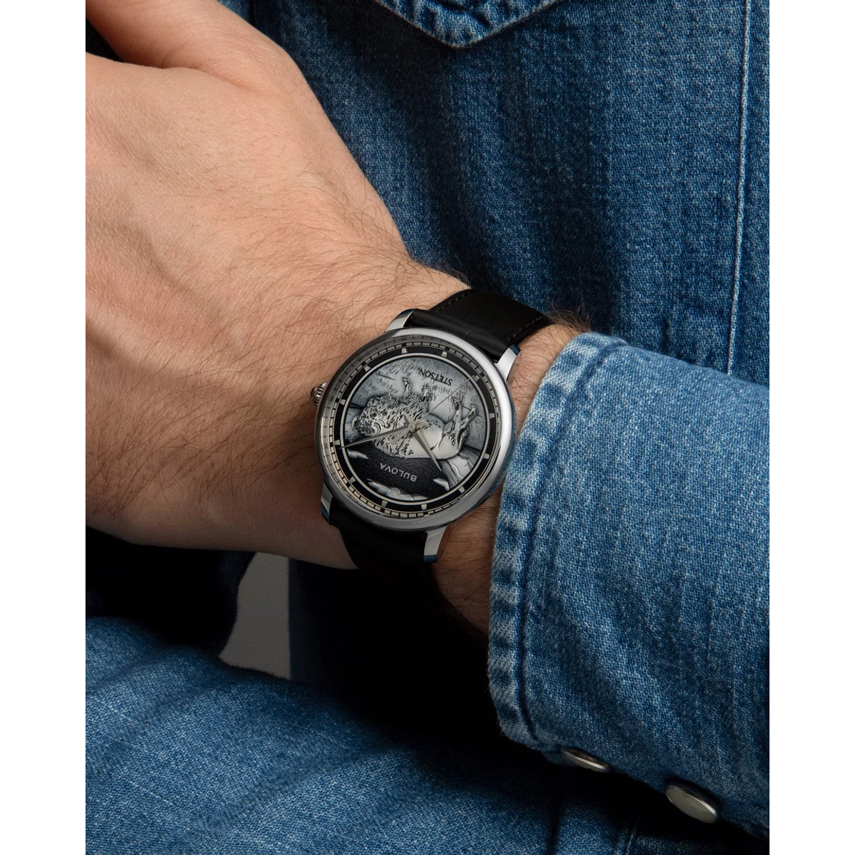 Bulova Hudson 96A333, 39mm dial stainless steel, Mens