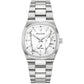 Bulova Super Seville 96A344, 35mm white dial stainless steel, Mens