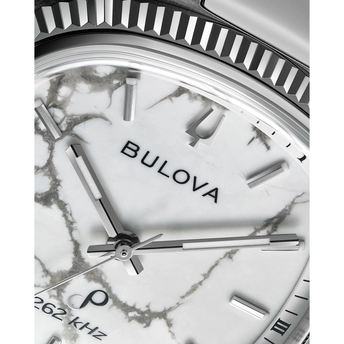 Bulova Super Seville 96A344, 35mm white dial stainless steel, Mens