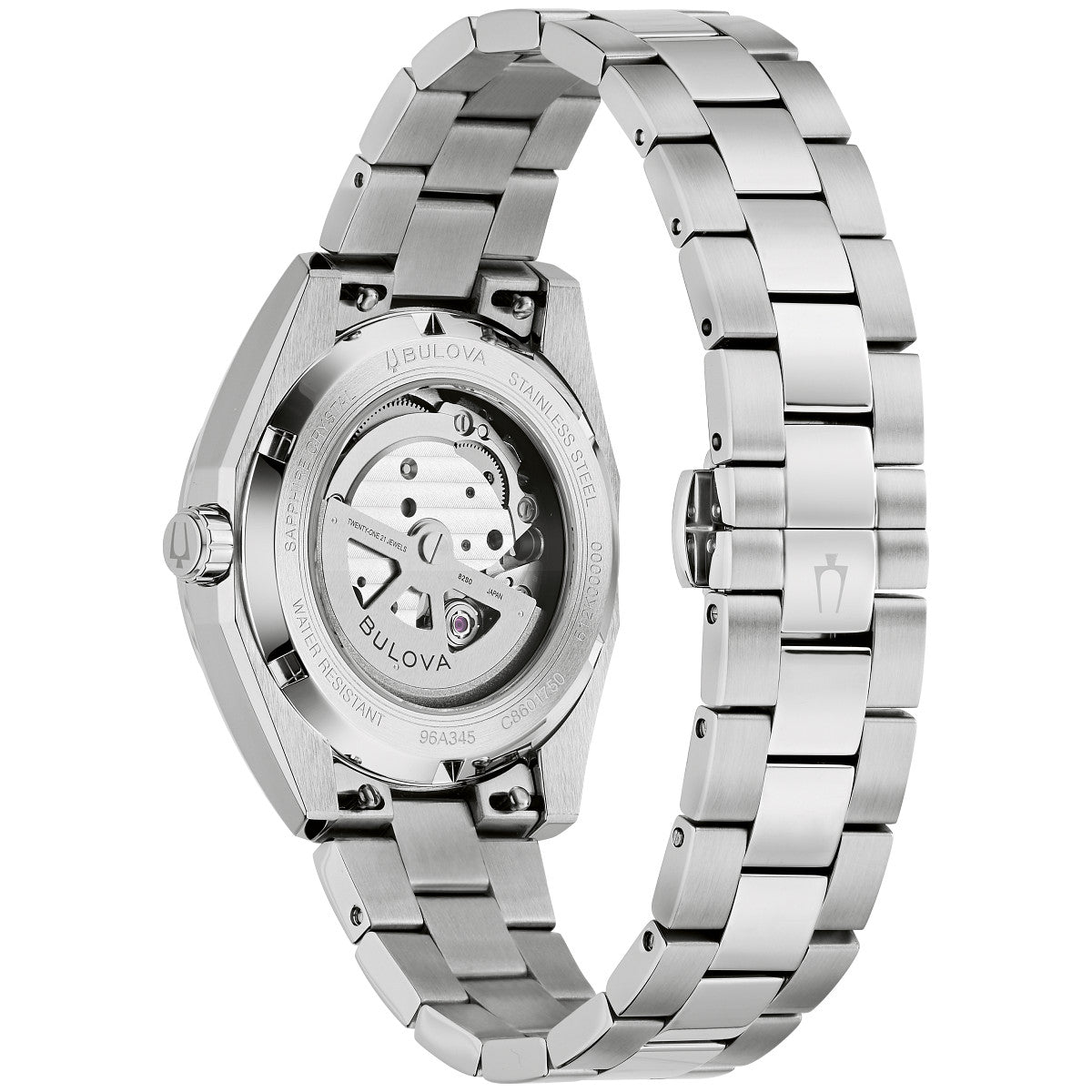 Bulova Surveyor 96A345, 39mm white dial stainless steel, Mens