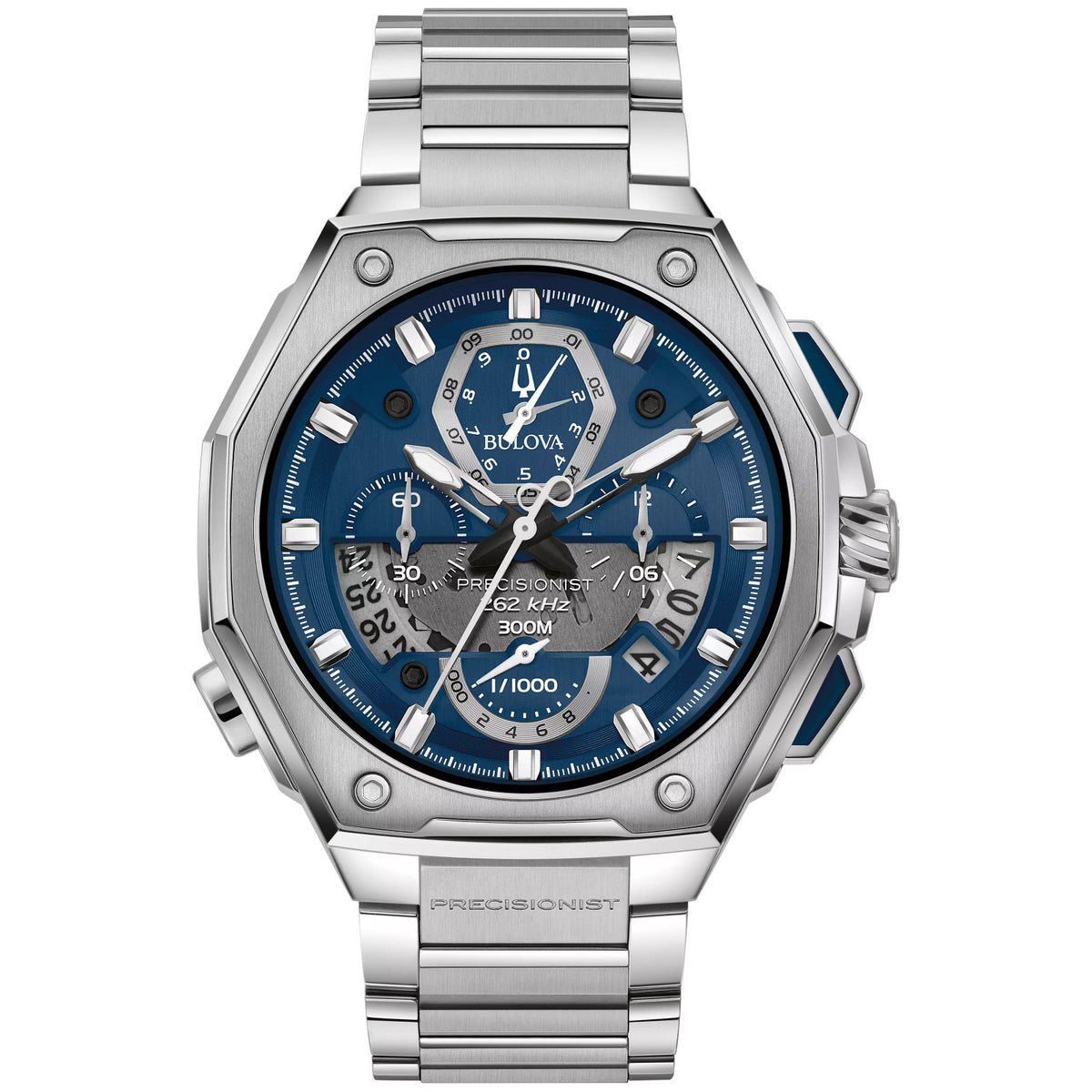 Bulova Blue Dial Stainless Steel Bracelet Series X 96B349 96B349