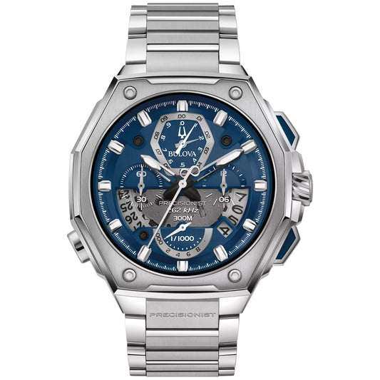 Bulova Blue Dial Stainless Steel Bracelet Series X 96B349 96B349