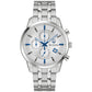 Bulova Sutton 96B404, 41mm silver dial stainless steel, Mens
