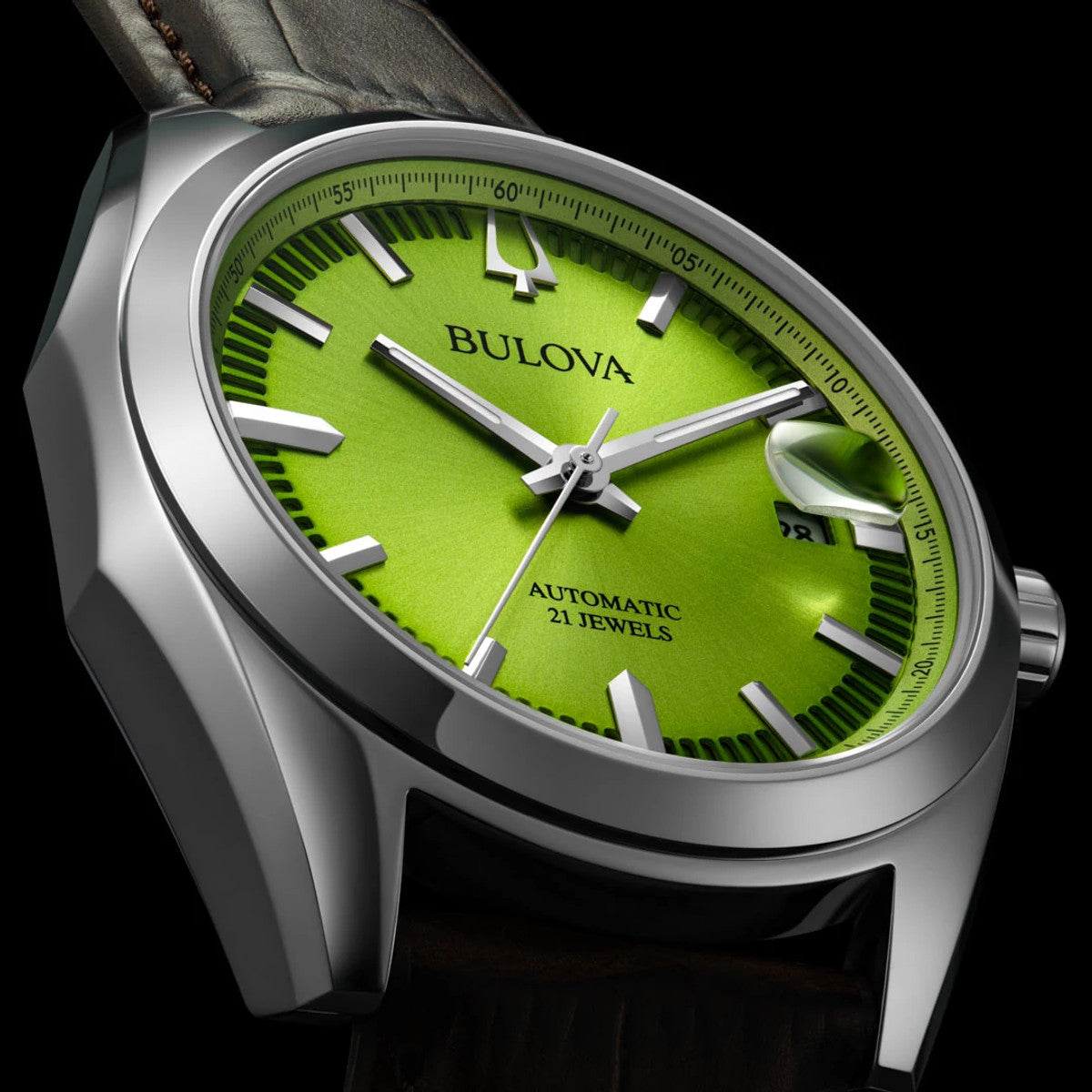 Bulova Surveyor 96B427, 39mm dial stainless steel, Mens