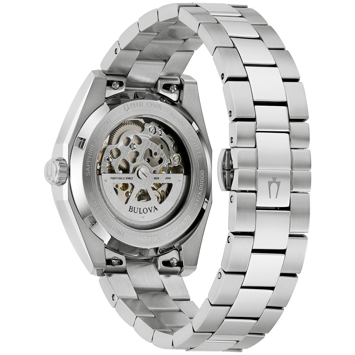 Bulova Surveyor 96B436, 39mm blue dial stainless steel, Mens