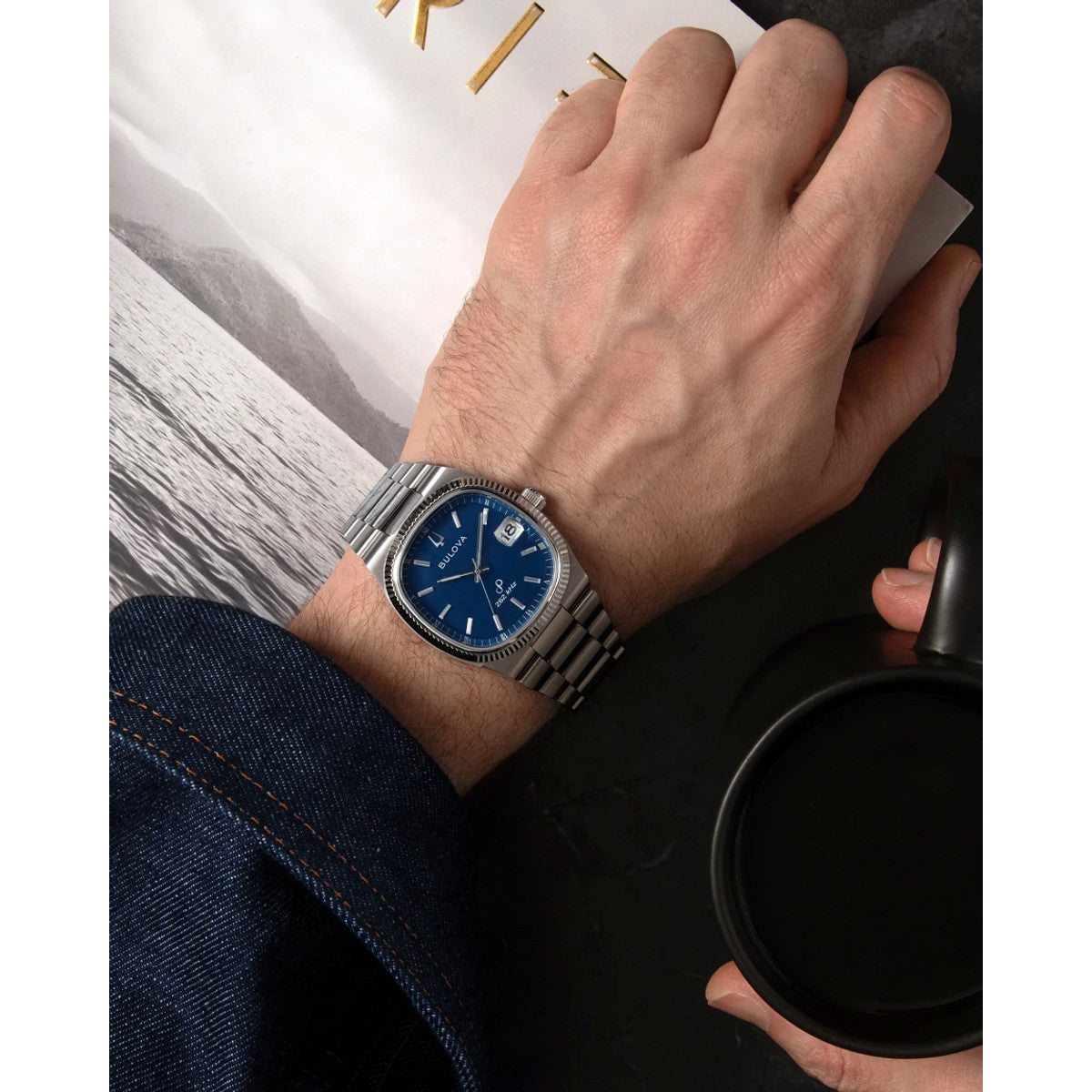 Bulova Super Seville 96B440, 38mm dial stainless steel, Mens