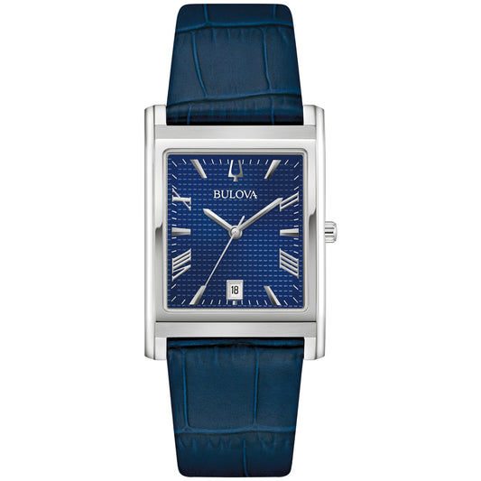 Bulova Blue Dial Leather Strap Classic 96B442 96B442