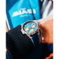 Bulova Marine Star 96B460, 41mm blue dial stainless steel, Mens