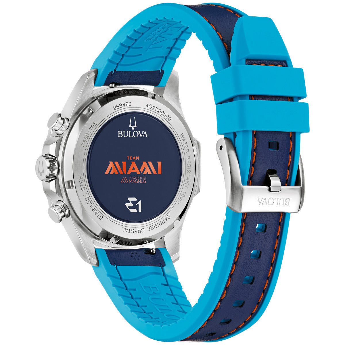 Bulova Marine Star 96B460, 41mm blue dial stainless steel, Mens