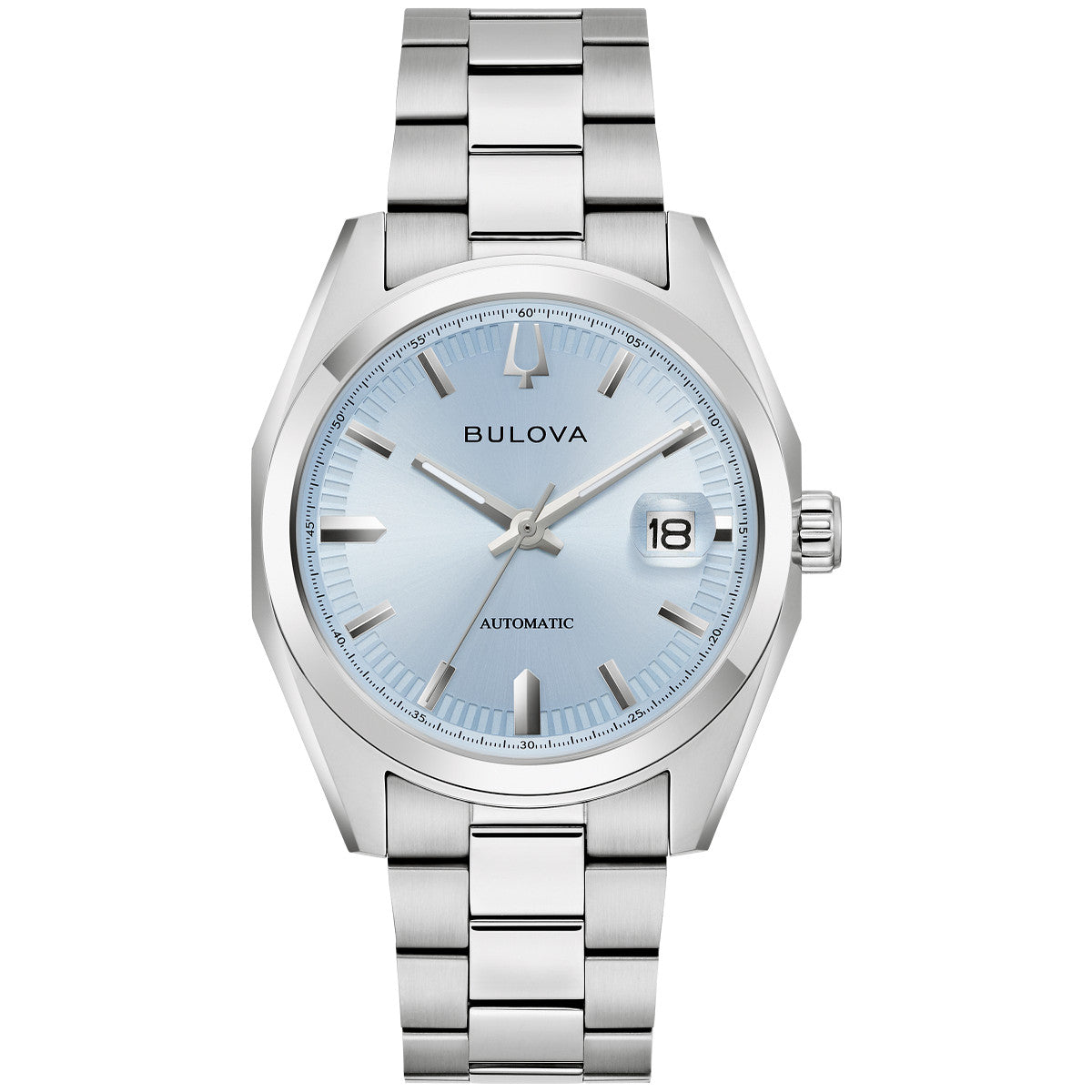 Bulova Surveyor 96B469, 39mm blue dial stainless steel, Mens