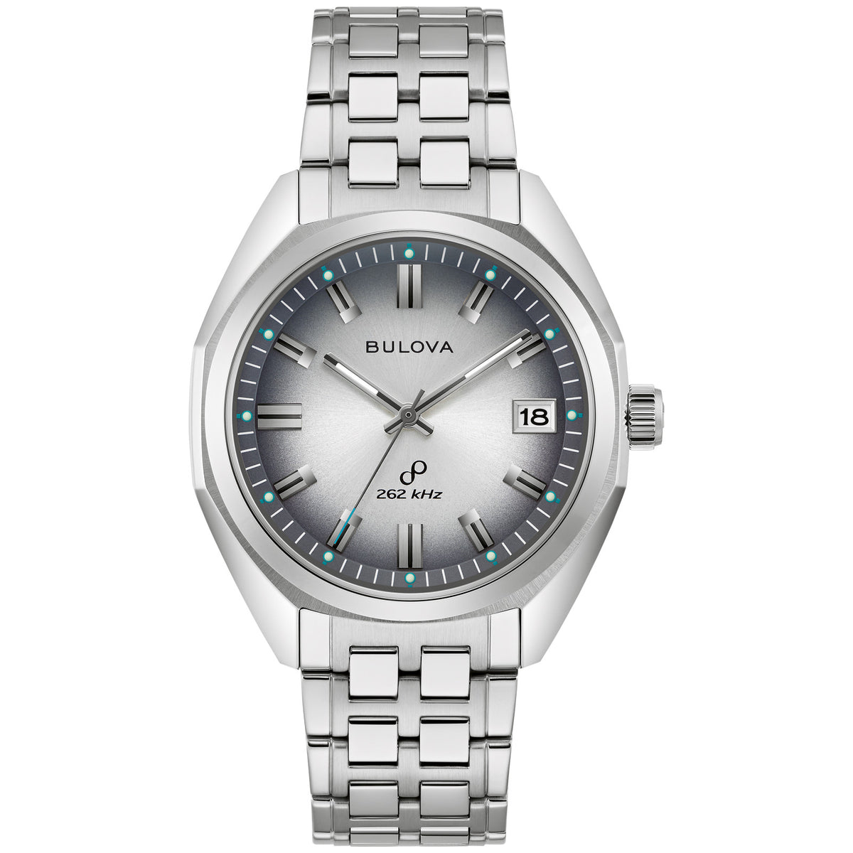 Bulova Gray Dial Stainless Steel Bracelet Jet Star 96B472 96B472