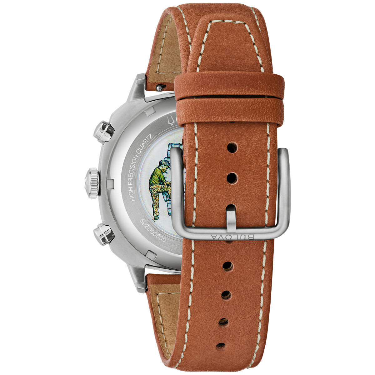 Bulova Military 96B482, 42.5mm green dial stainless steel, Mens