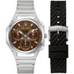 Bulova Curv 96K117 41mm Brown Dial Stainless Steel Bracelet 96K117
