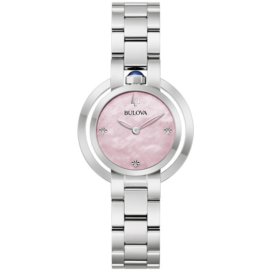 Bulova Rubaiyat 96L338, 30mm mother-of-pearl dial stainless steel, Ladies