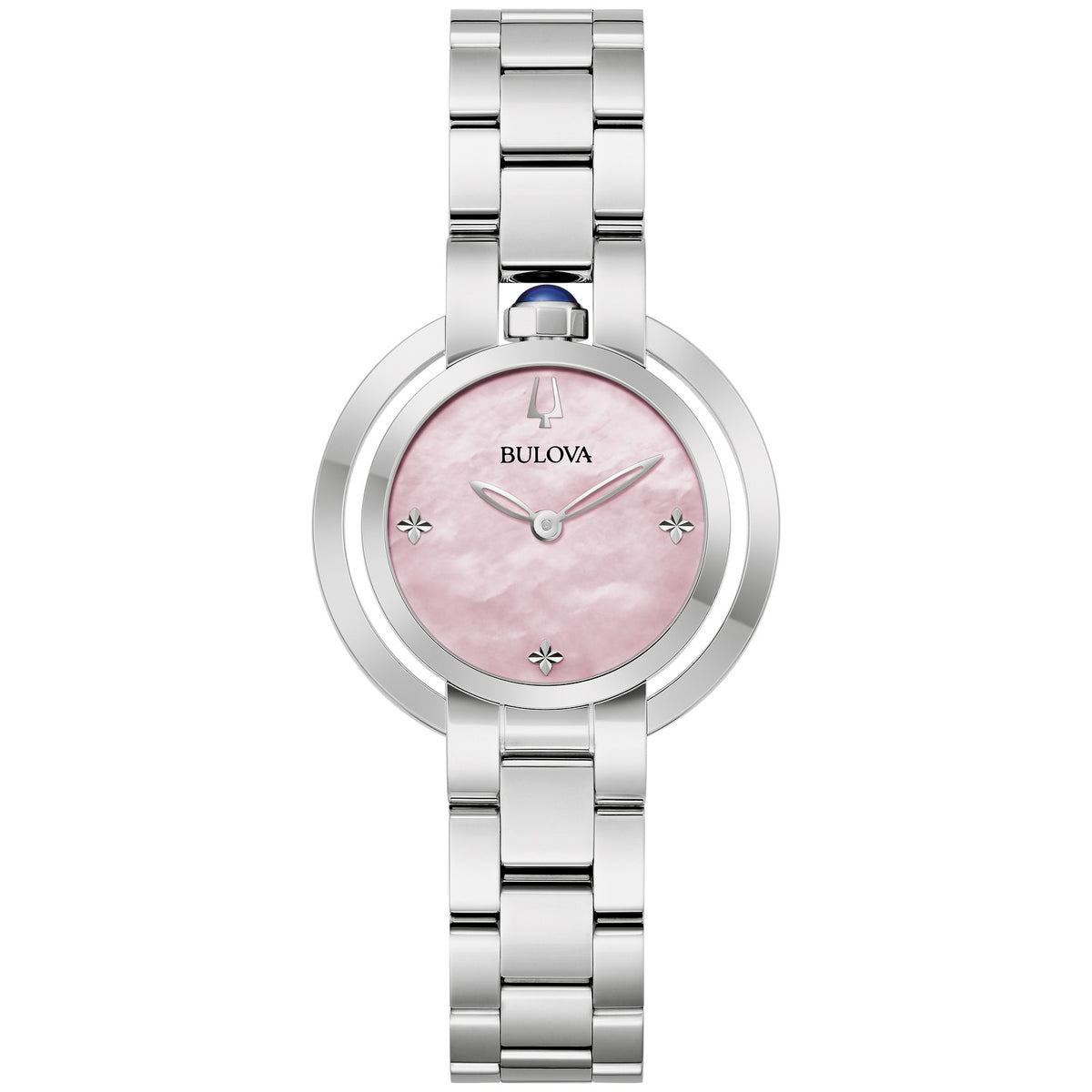 Bulova Rubaiyat 96L338 30mm Mother-Of-Pearl Dial Stainless Steel Bracelet Ladies 96L338
