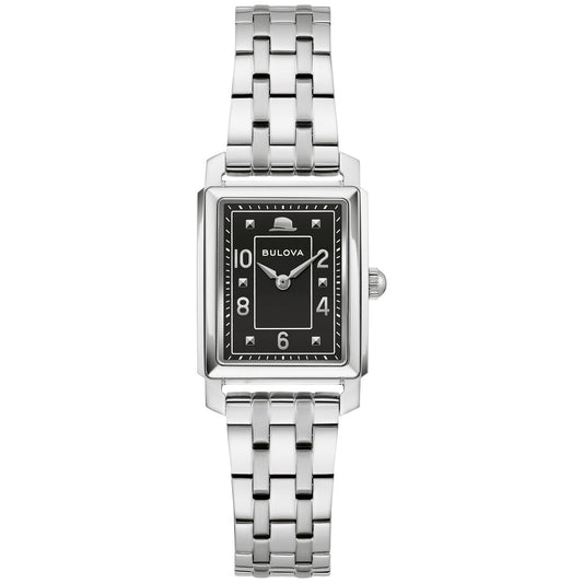 Bulova The Very Thought of You 96L341, 21mm black dial stainless steel, Ladies