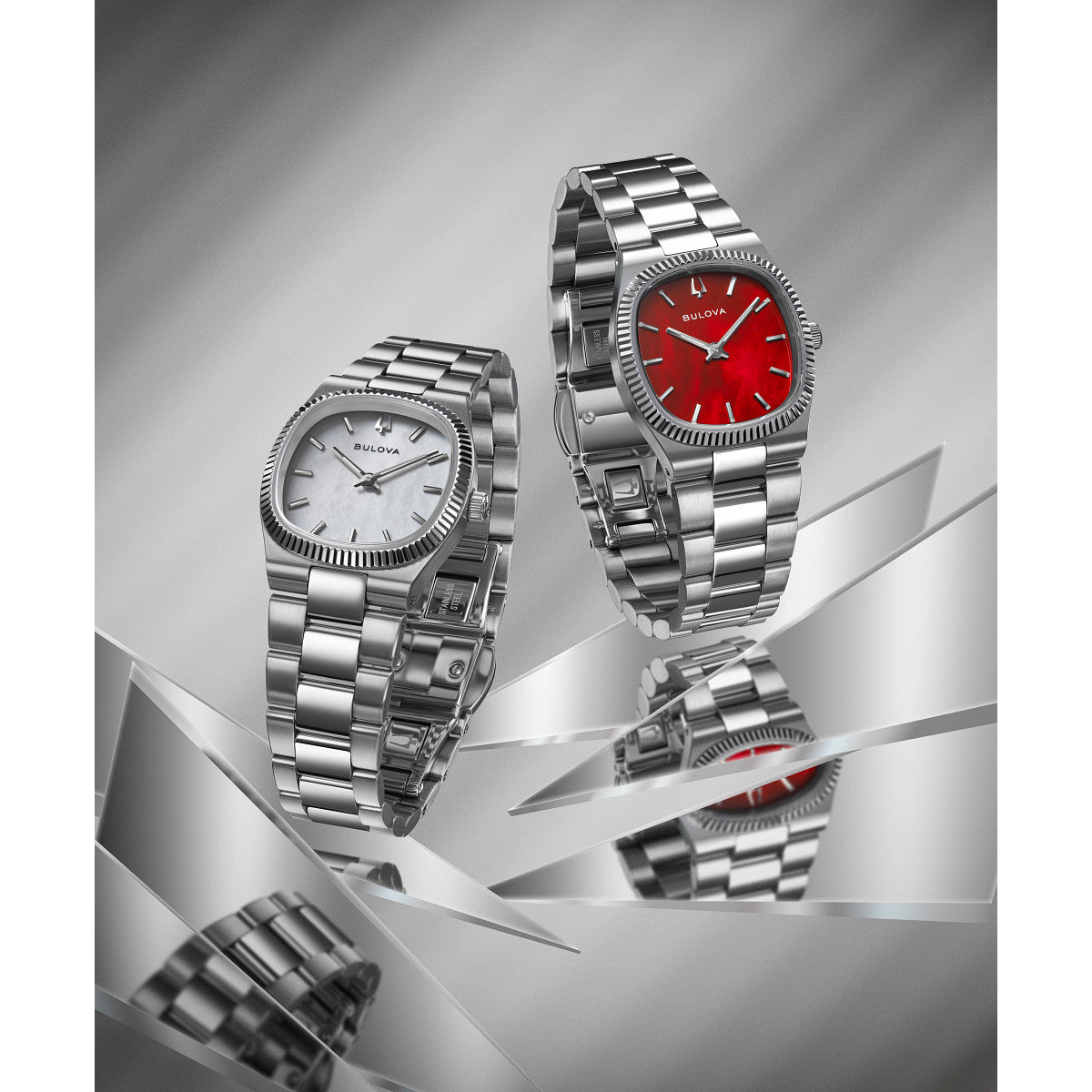 Bulova Super Seville 96L353, 25mm mother-of-pearl dial stainless steel, Ladies
