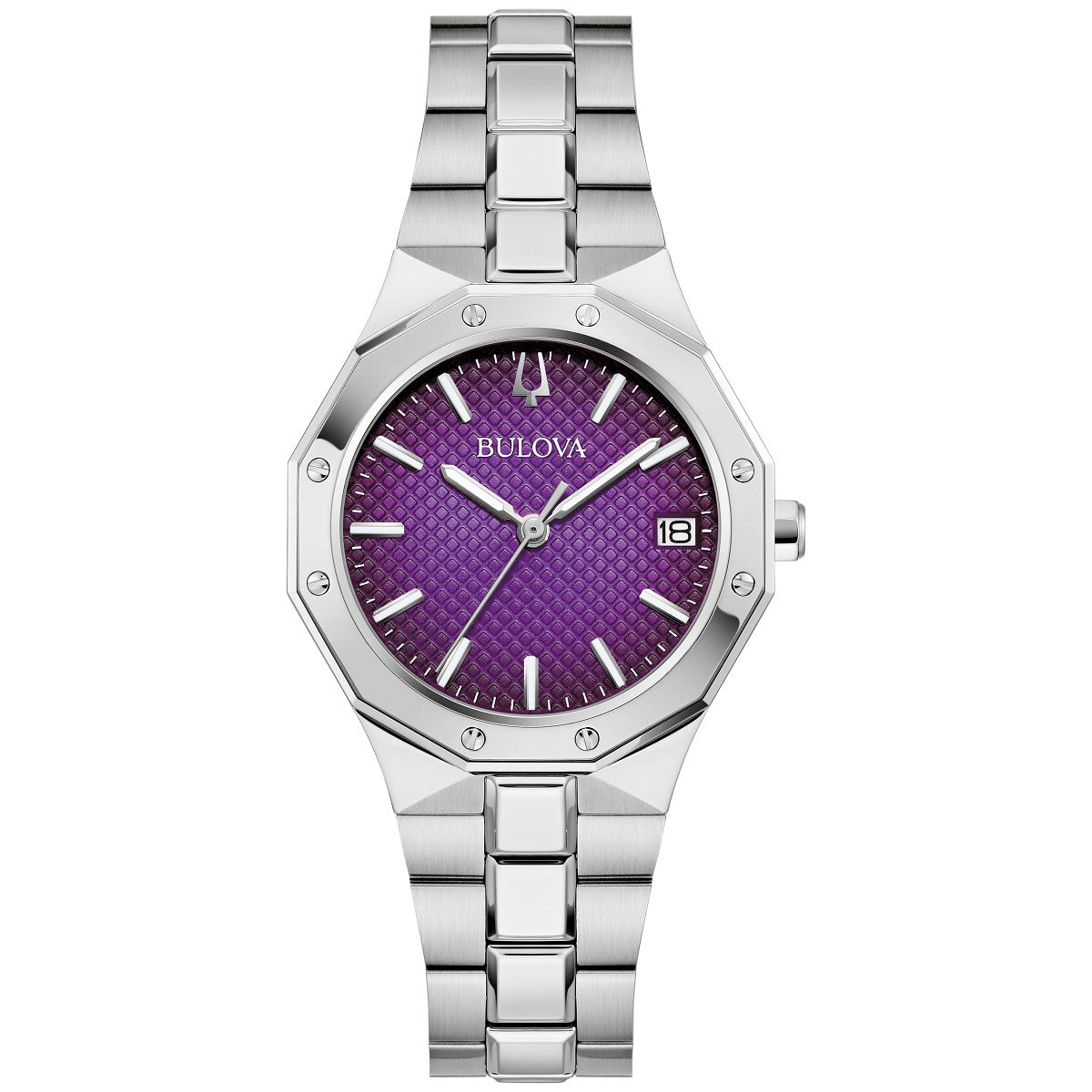 Bulova Prestige 96M168, 32mm purple dial stainless steel, Ladies