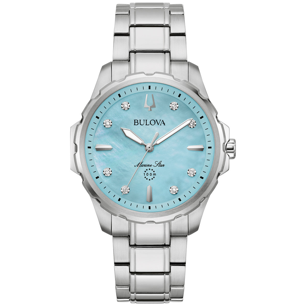 Bulova Marine Star 96P248, 36mm mother-of-pearl dial stainless steel, Ladies