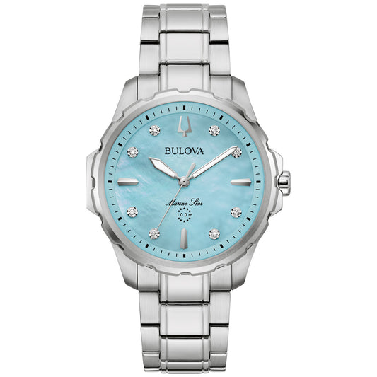 Bulova Marine Star 96P248, 36mm mother-of-pearl dial stainless steel, Ladies