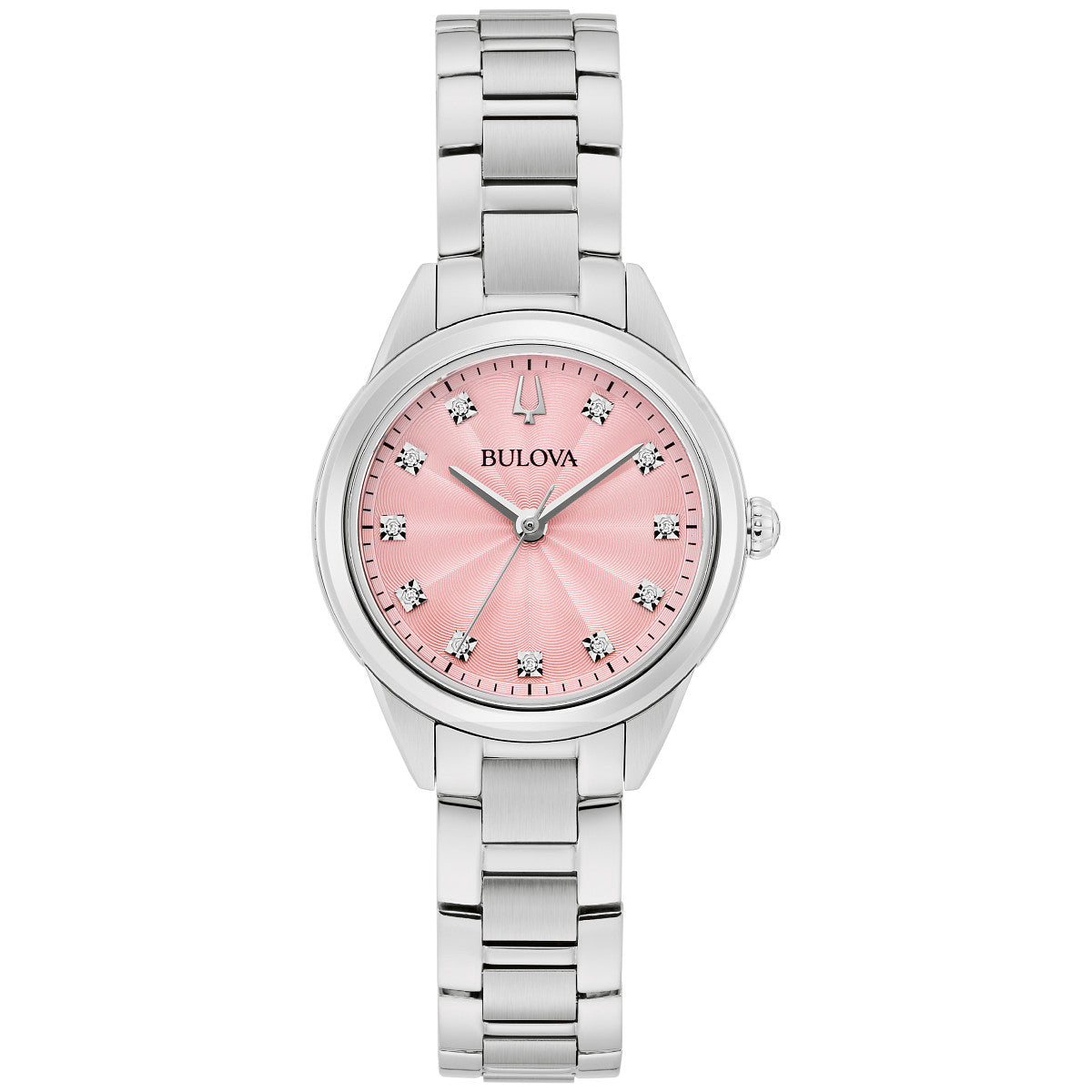 Bulova Sutton 96P249, 28mm pink dial stainless steel, Ladies