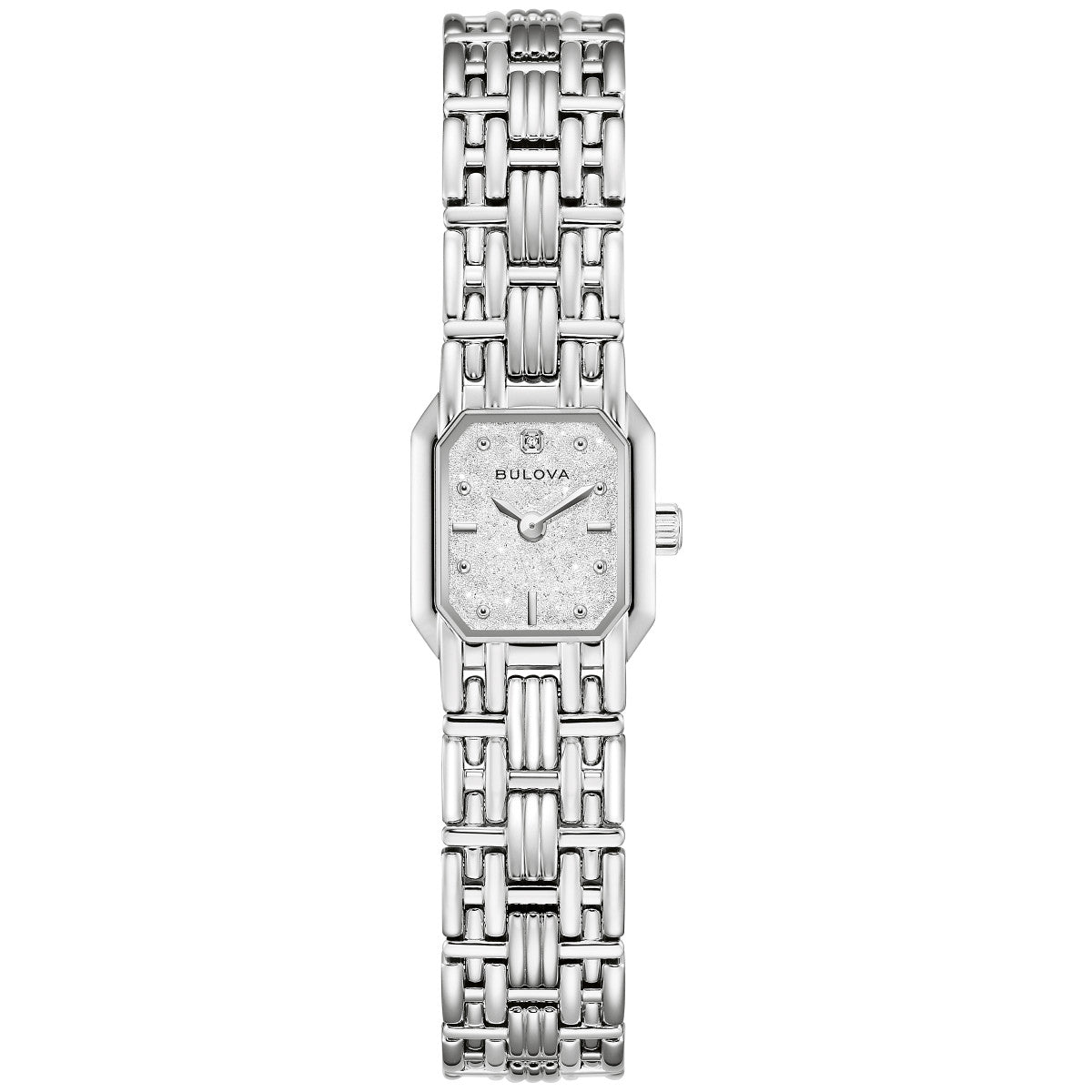Bulova Goddess of Time 96P263, 16mm silver dial stainless steel, Ladies