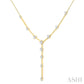 1 Ctw Round Cut Diamond Y-Shape Bar Link Fashion Necklace in 14K Yellow Gold