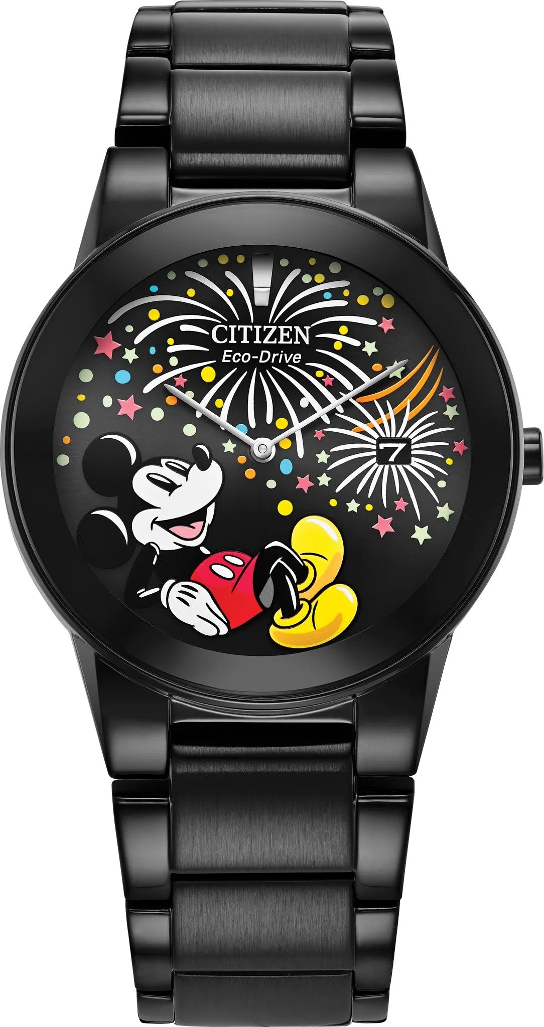 Citizen Mickey Fiesta Black Dial Stainless Steel Bracelet AU1095-57W AU109557W