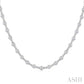 2 Ctw Bezel Set Round Cut Diamond Necklace in 14K White Gold