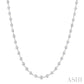 5 Ctw Bezel Set Round Cut Diamond Station Necklace in 14K White Gold